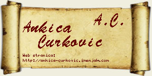 Ankica Ćurković vizit kartica